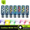 100pcs Canbus W5W T10 Car Bulbs Parking Side Marker 3030 10smd High Bright Motorcycle 194 168 Daytime Running Lights 12V Blue