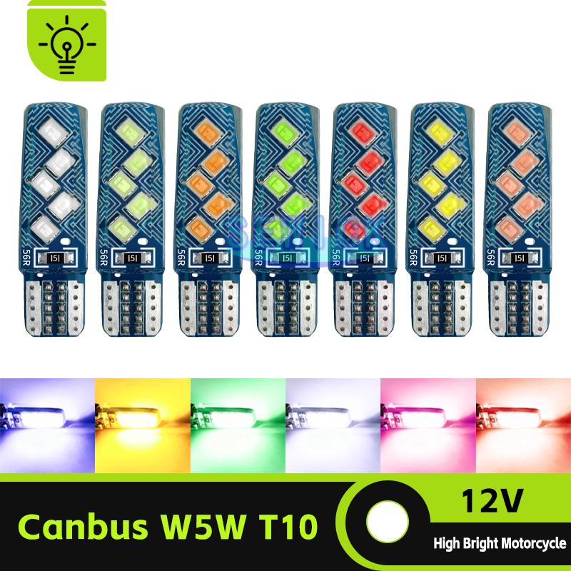 100pcs Canbus W5W T10 Car Bulbs Parking Side Marker 3030 10smd High Bright Motorcycle 194 168 Daytime Running Lights 12V Blue