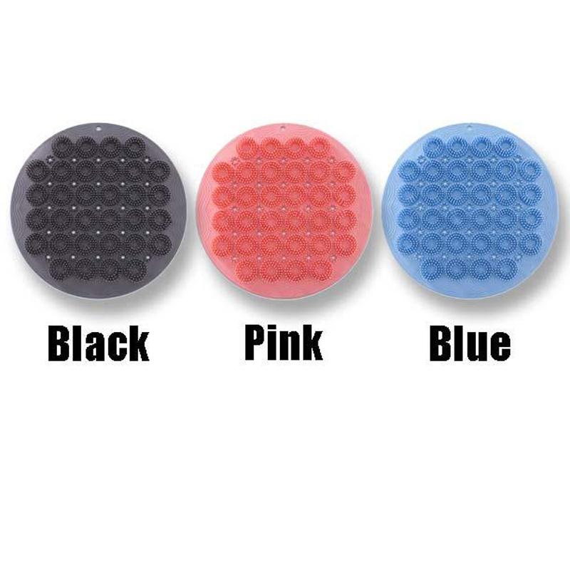 Силиконовый нескользящий массажный коврик для ванной комнаты, отшелушивающий массажный скребок для душа, массажная щетка для ванны, массажная щетка для мытья ног, инструмент для чистки тела, инструмент для купания