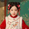 Tassel Chinese New Year Headwear Braid Hair Hanfu Hair Sticks Cute Red Bow Hairband  Children