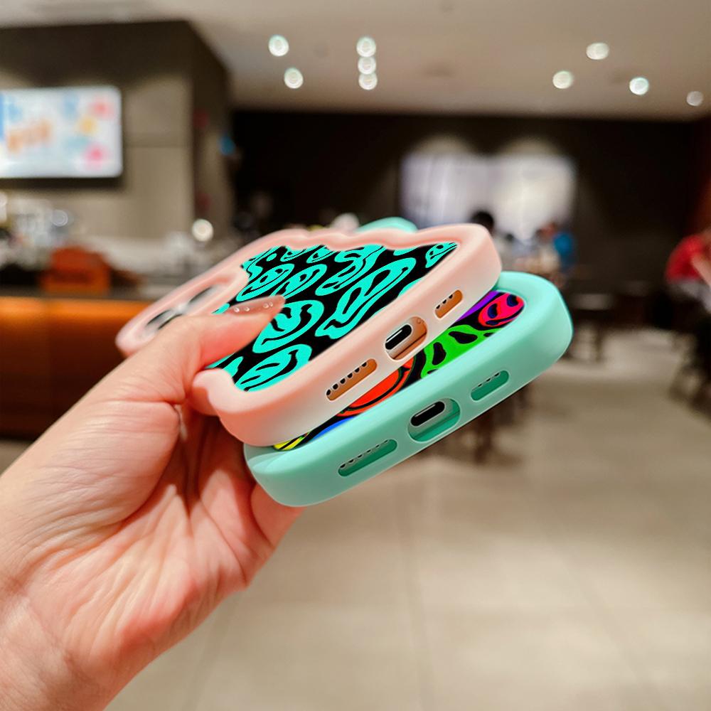 Ae88 Lovely Smiley Art Protective Phone Cases for Samsung S24 Plus S23 Ultra A14 A55 A06 Honor X9b Motorola OnePlus Big Wave TPU Back Cover