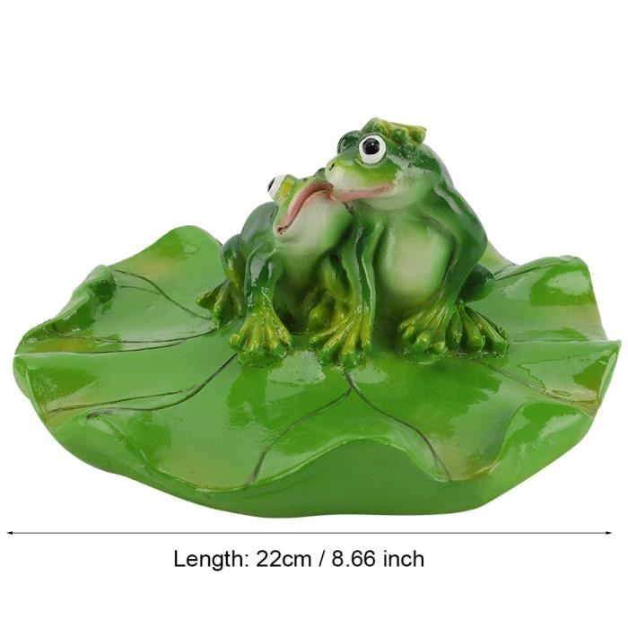 Figurine de grenouille flottante en résine synthétique mignonne, décor de grenouille flottante, pour bassin de baignoire