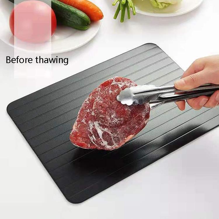 Thawing Plate Frozen Quick Thawing Plate Kitchen Tool Aluminum Alloy Thawing Plate, Specification: Large 3mm