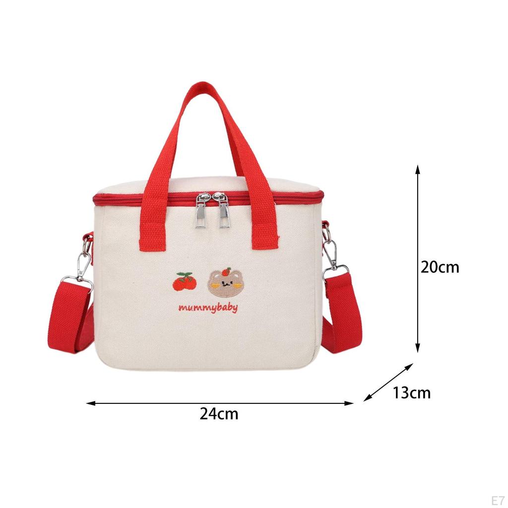 Compact Lunch Storage Bag with Insulated Box for Office and Camping