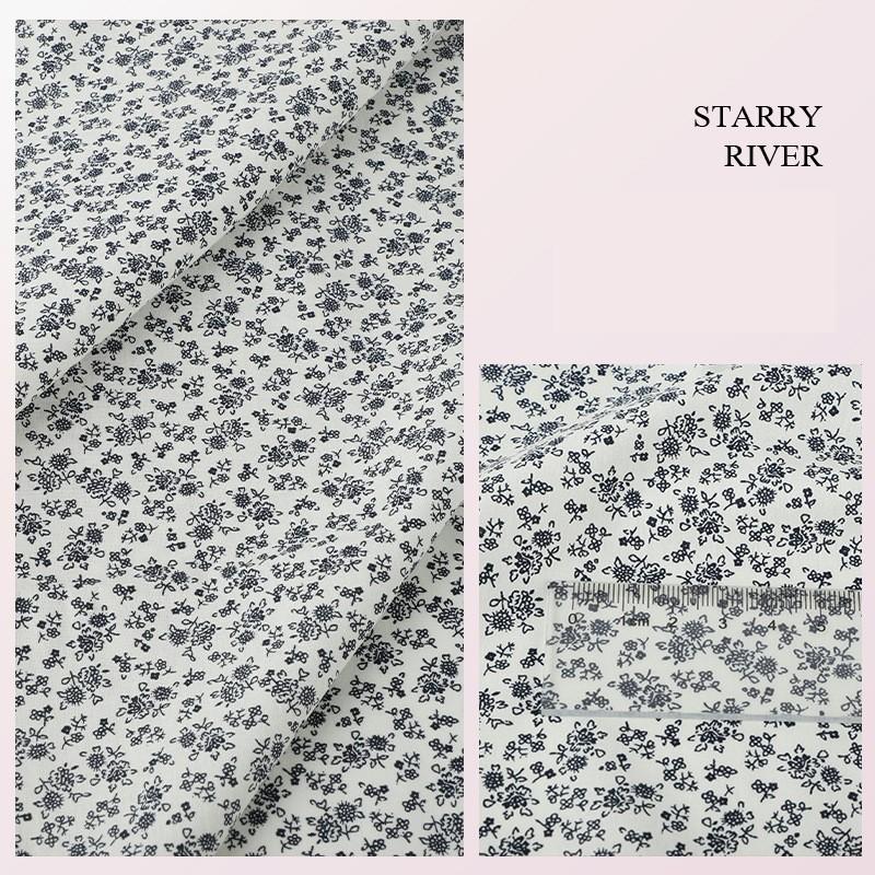 Ткань с цветочным принтом Высококачественная хлопковая ткань Дышащая Мягкая для одежды Шитья Платья Постельное белье Простыни Шторы Материал