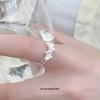 Cuiyan S925 Silver Double Butterfly Open Ring - Korean Style Jewelry for Women