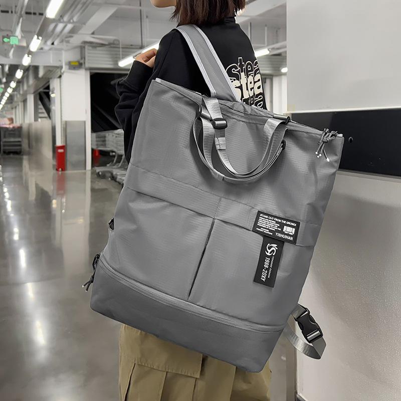 Dual-Use Backpack Men's And Women's Large Capacity Shoulder Tote Bag Handbag Lightweight Travel Backpack With Shoe Bin