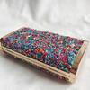 Colorful stone shell stone diamond bag dinner bag