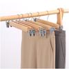 5PCS Wooden Trouser Rack Solid Wooden Trouser Rack Adult Trouser Clip Clothing Store Wooden Trouser Clip Clip Clothes Hanger