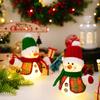 Lighed Christmas Snowman Doll Decorations Luminous Doll Christmas Snowman Ornaments With Lights Night For Bedroom