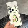 Милый чехол для телефона с авокадо для iPhone 17 Air 16 E Pro Max 15 14 13 Mini 12 Pro 11 Max Plus Черный Мягкий чехол