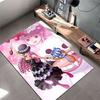 Pink Gothic Anime Character Carpet suitable as a non-slip mat for the living room or bedroom sofa