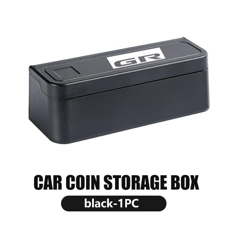 For Toyota Car Small Coins Holder Storage Box Coin Collectible Case Creative Central Armrest Box Wallet Crown GR Corolla YARIS