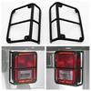 Steel Rear Tail Light Lamps Guards Trim Replacement For 2007-17 Jeep Wrangler JK