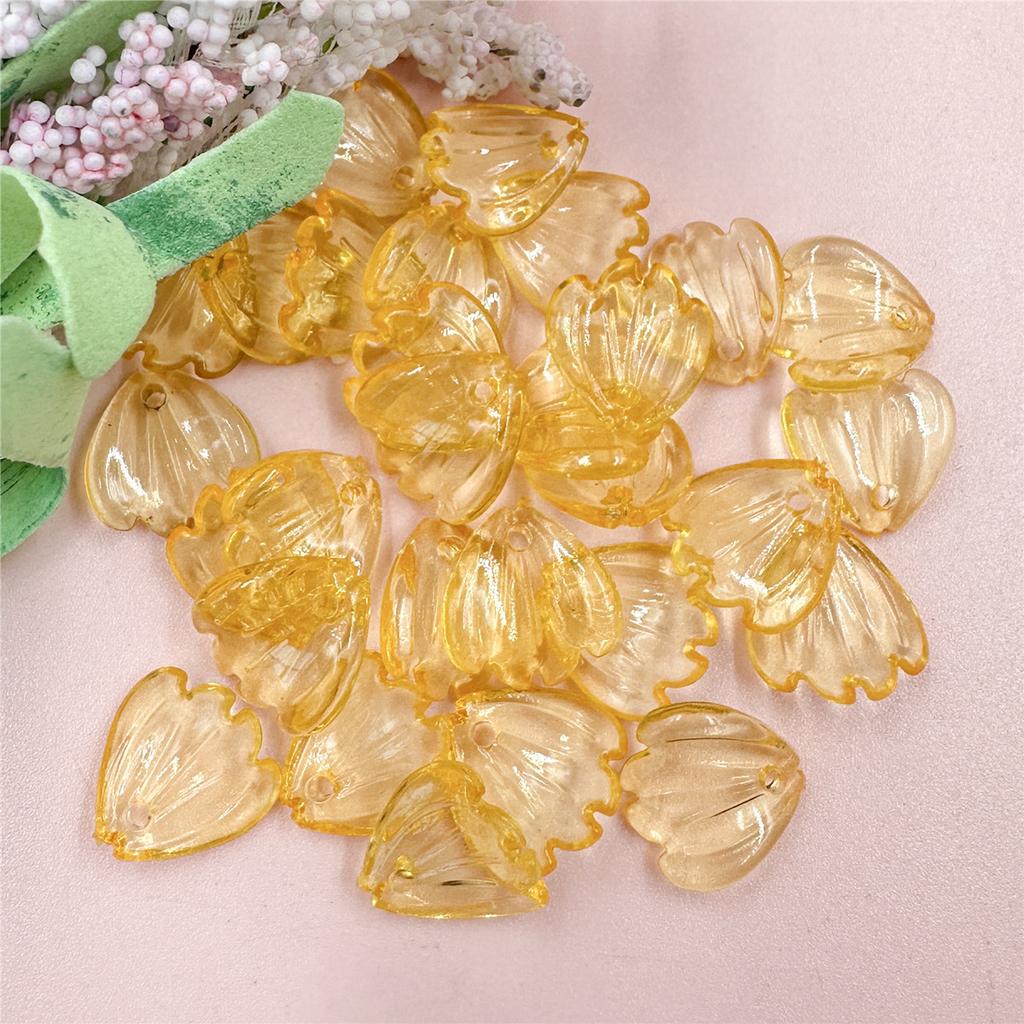 Высококачественные материалы для самостоятельной работы, аксессуары для украшений для волос, прозрачные бусины-лепестки, бусины-россыпи, 50 шт./набор для сережек, ожерелий, подвесок, акрил