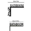 Elegant Metal Bathroom Door Sign, Wall-Mounted Iron Art Decorative Plaque with Floral Design, Suitable for Home Interior Decoration, Bathroom Decor