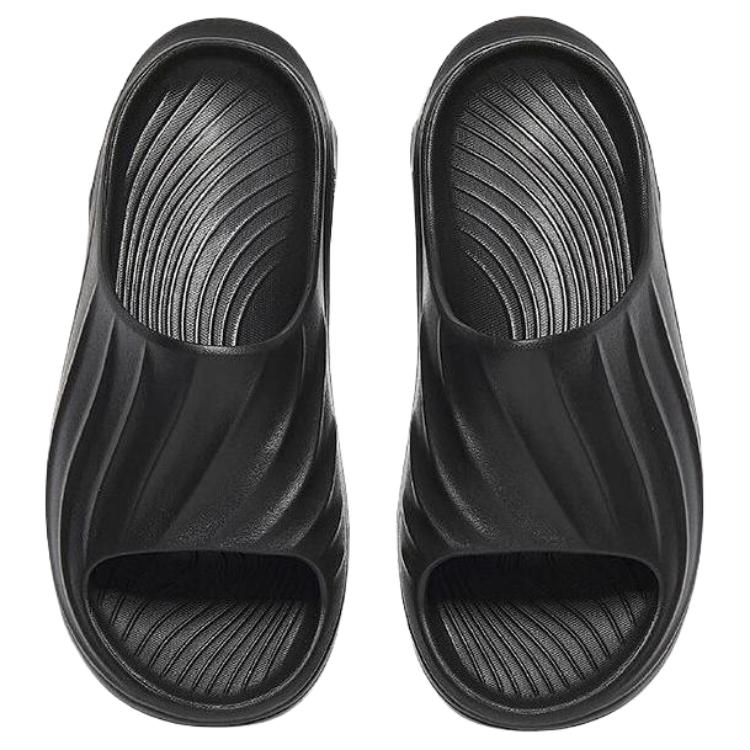 Anta Comfortable Versatile Trendy Non-Slip Massage Slide Sandals Men Footwear Basic-Black 112521801Q-4