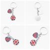 Bag Purse Charm Excellent Quality Key Chain UK Flag Keychain Union Jack Keyring GB British Flag Heart Pendant