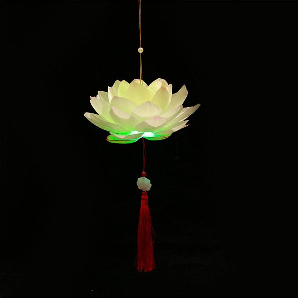 Flower Lantern Chinese Portable Lotus LED Lantern Mid-Autumn Lantern Lotus Light Festival Lantern