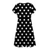 Women's Casual Cute Pattern Print Round Neck Midi Dress Basic Classic Outdoor Everyday Short Sleeve Loose Dress