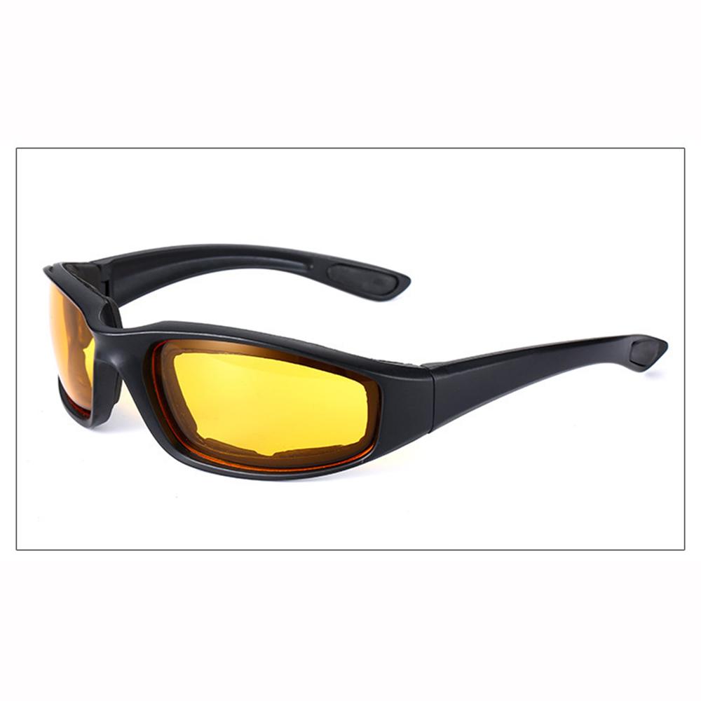 Yellow Lens Sunglassese For Driving Anti-UV Motorcycle Riding Glasses Padding Goggles Outdoor Sports Women Sunglasses