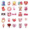 50 Pictures of Sweet Valentine's Day Waterproof Decorative Stickers DIY Suitcase Water Cup Refrigerator Camera Charging Bank