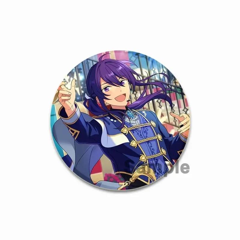 32/44/58MM Tinplate Brooch Ensemble Stars SOUMA KANZAKI Round Pins Cute Cartoon Badge for Backpacks Clothing Accesoory Jewelry