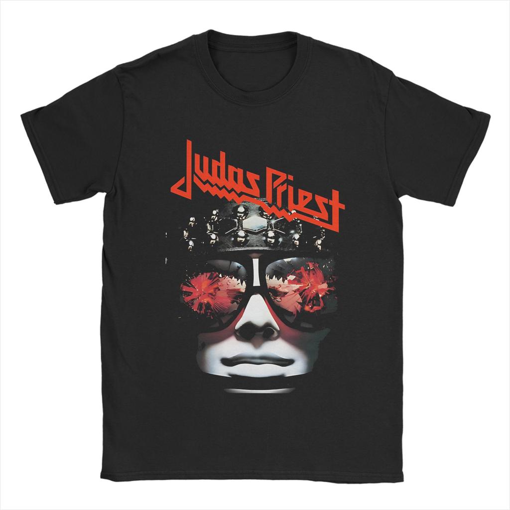 Британский Метал Judas Priest Футболка Пляжная 100% Хлопок Футболки Для Мужчин Хипстер Повседневная Футболка С Коротким Рукавом Винтажная Одежда