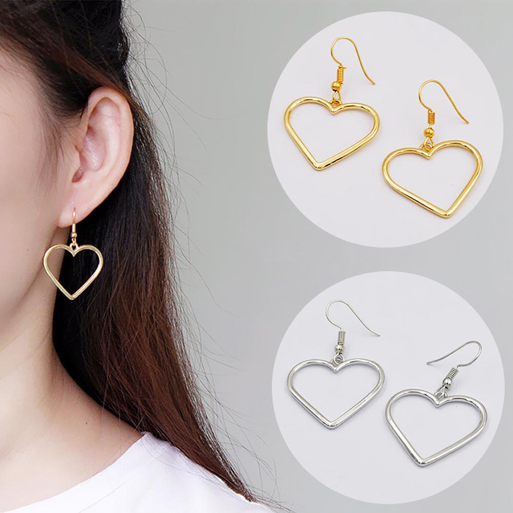 Серьги Bluelans крючки свадебные любовь висящие сердечки вечерние серьги женские полые ювелирные изделия подарок