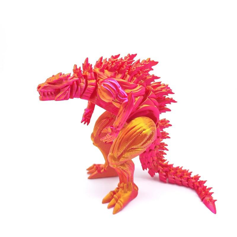 3D-печатная фигурка динозавра с мышцами, мини-игрушка, фигурка монстра, шарнирная модель, подвижный вращающийся настольный орнамент, подарок для детей
