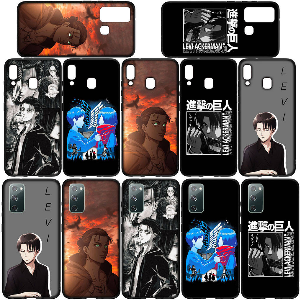 Чехол для телефона Samsung Galaxy S25 S23 S22 S21 S20 S24 Ultra FE A05 A06 A15 A16 A36 A37 A35 A54 A55 A56 A57 A25 A26 A53 A17 Levi Атака титанов Чехол