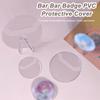 10pcs Transparent Badge Display Sleeve Round Card Storage Case Anime Badges Decoration PVC Protector