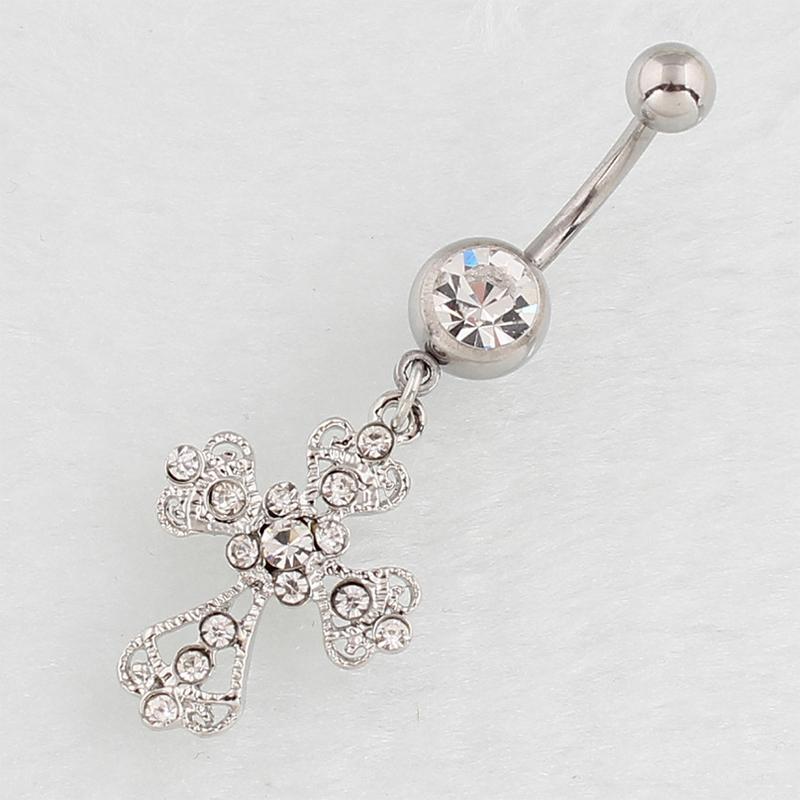 Нержавеющая сталь крест кулон пупок ноготь пупок кольца для женщин тело сексуальный пирсинг ювелирные изделия