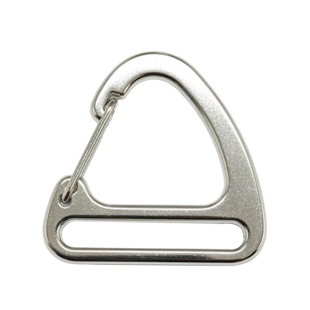 4 Colors Triangle Carabiner 32mm Keychain Belt Buckles Spring Quickdraws Clip  Camping Hiking