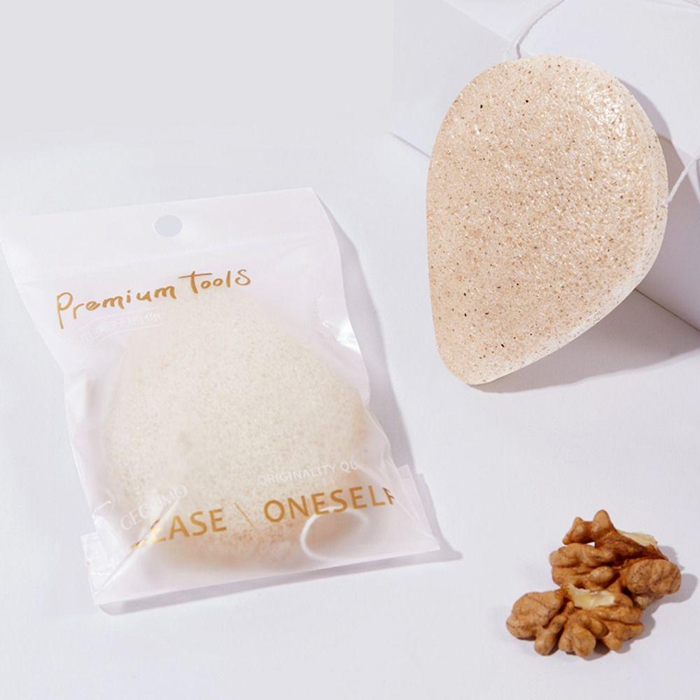 Water Drop Face Wash Puff Double Side Exfoliating Sponge Walnut Seeds Bath Sponge Skin Care Tools