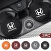 Universal Car Coaster Anti-Slip Mats Water Cup Drink Pads For Honda Civic XR-V CR-Z CRV HRV City Accord Legend Jazz RR VTi Fit
