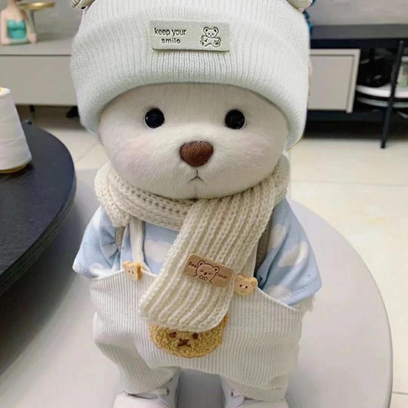 Средняя плюшевая игрушка Медведь Лина в костюме Ультрамена Подарок на день рождения