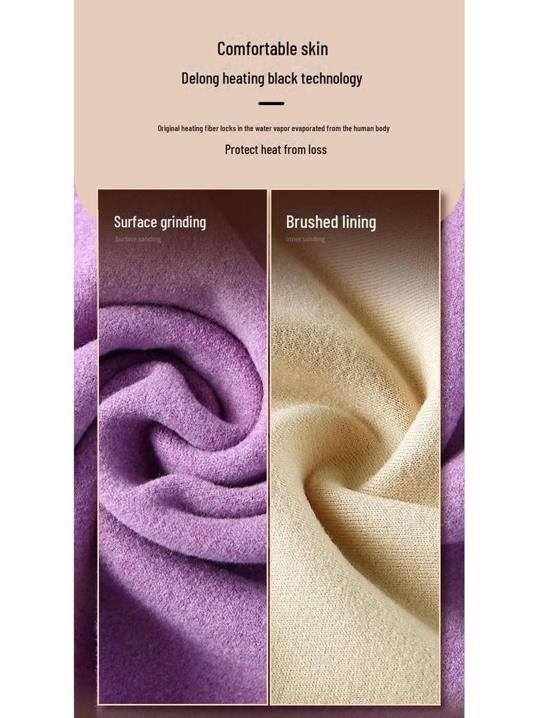 Комплект женского термобелья Velvet: Двусторонняя, воротник средней высоты, осенняя одежда 607