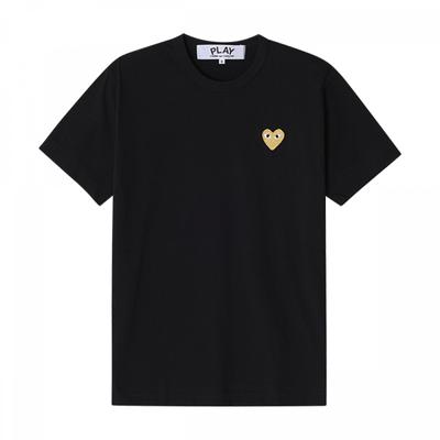 Comme Des Garcons Play Золотой Сердечко Нашивка Футболка Топор Ax T216 051