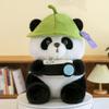 Camera Lotus Leaf Hat Panda Plush Toy Children's Birthday Gift Home Ornament Travel Souvenir