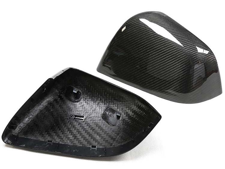 Tesla Model Y Carbon Fiber Rearview Mirror Cover - Dry Carbon Replacement Cap Accessories