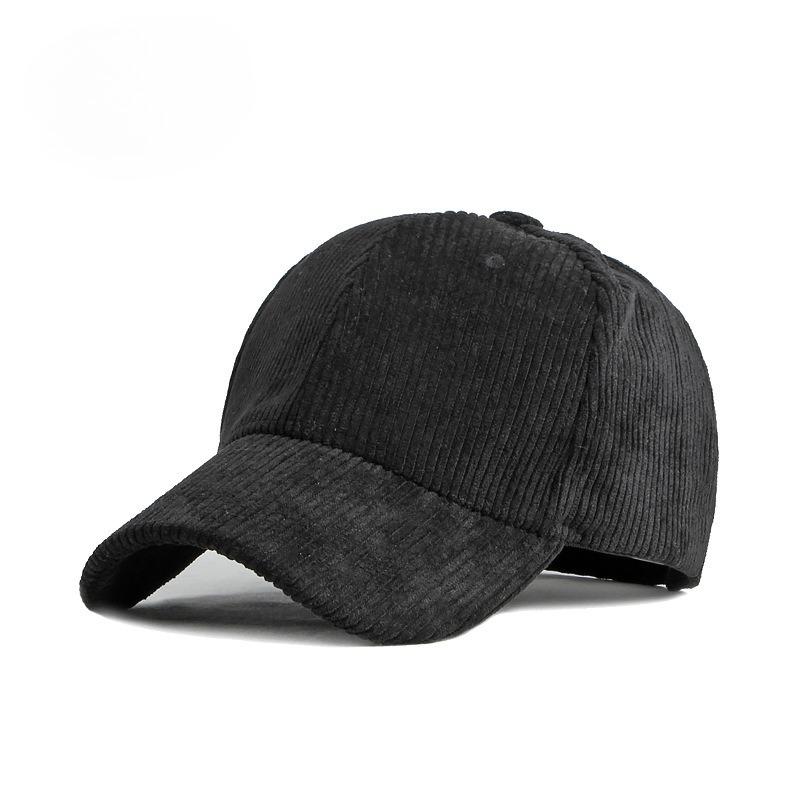 Vintage Corduroy Baseball Cap Women Men Autumn Winter Warm Solid Color Hat Korean Style Simple Adjustable Snapback Sun Cap