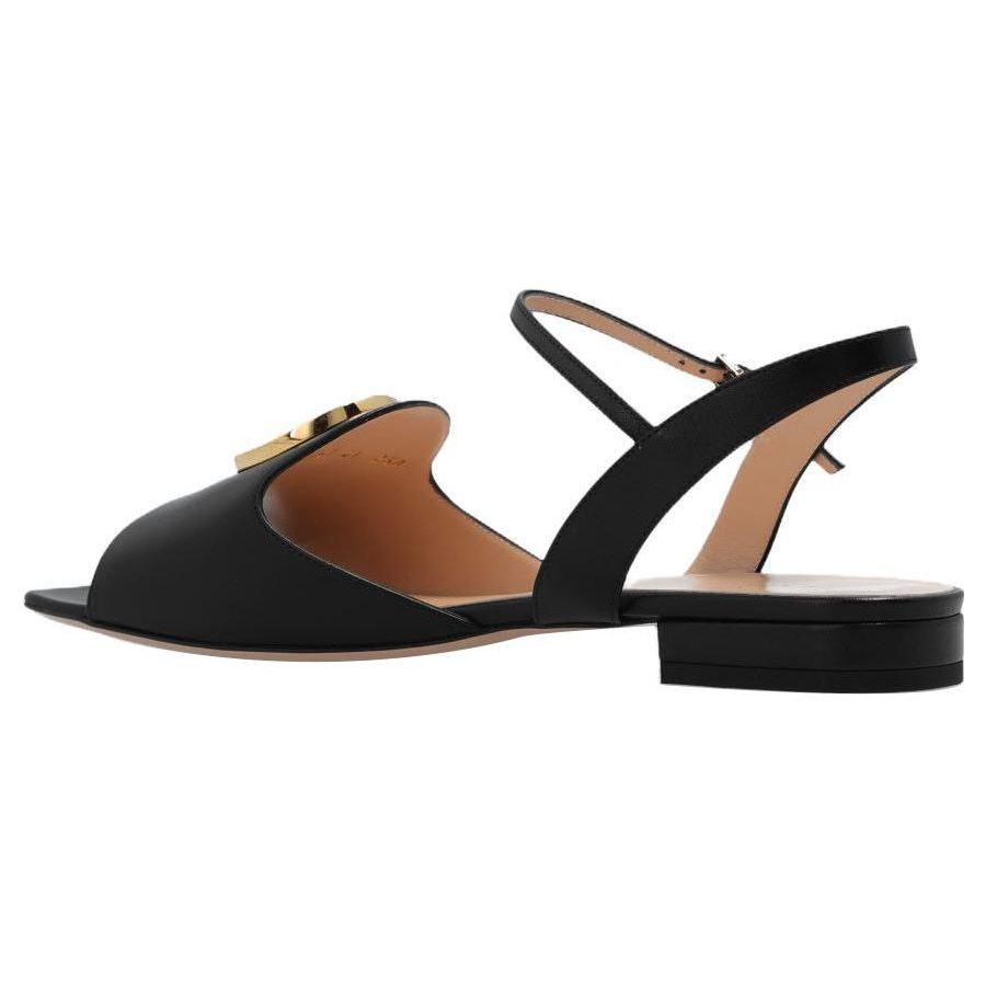 Gucci Кожаные сандалии с переплетающимся логотипом G 729957 C9D00 1000