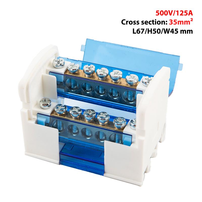 Din Rail Terminal Block Wkh207 Power Distribution Box Modular Connection Block
