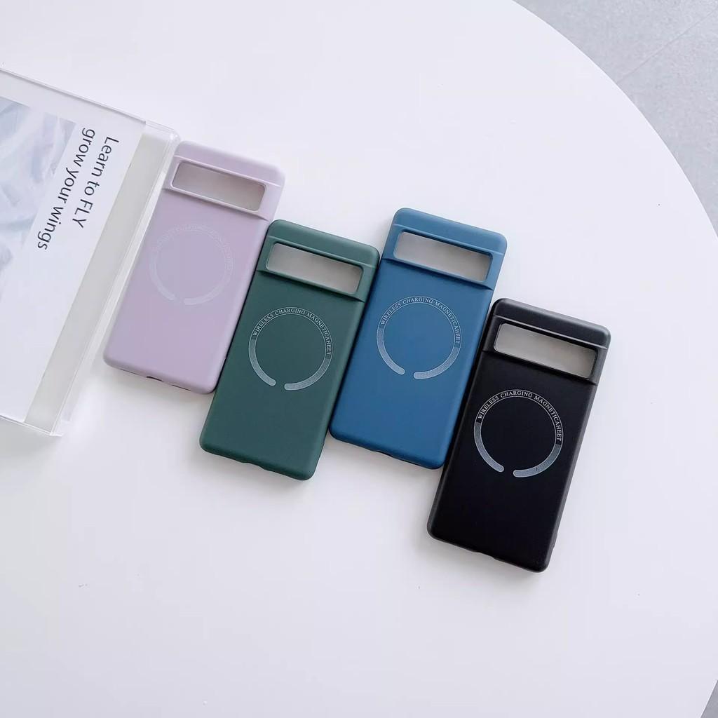 For Google Pixel 8a Liquid Silicone Magnetic Shockproof Case With Anti Fingerprint And Heat Dissipation For Trendy Use