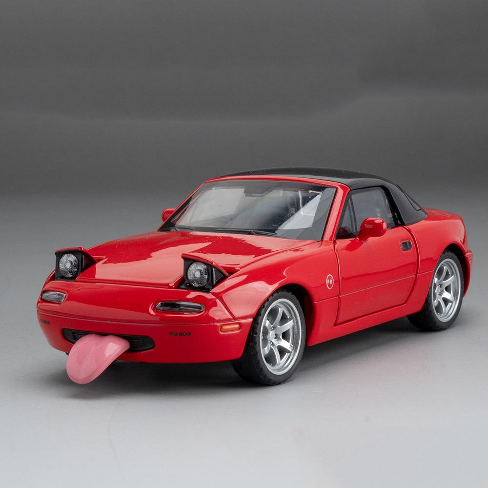 1:Масштаб 32 MX5 RX7 Модель Игрушечной Машинки Литой Металл Двери Открываются Оттяни Назад Симуляция Модели Суперкаров Детские Подарки Коллекция