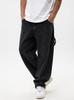 Jigga Wear Base Men's Super Baggy Cargo Jeans Black L