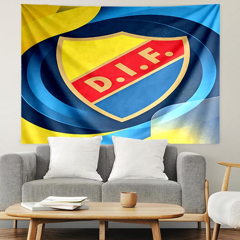 Djurgardens IF Print Tapestry, Lightweight Wall Hanging, for Bedroom, Dorm, Living Room, Home Art Decor, Birthday Christmas Gift for Friends