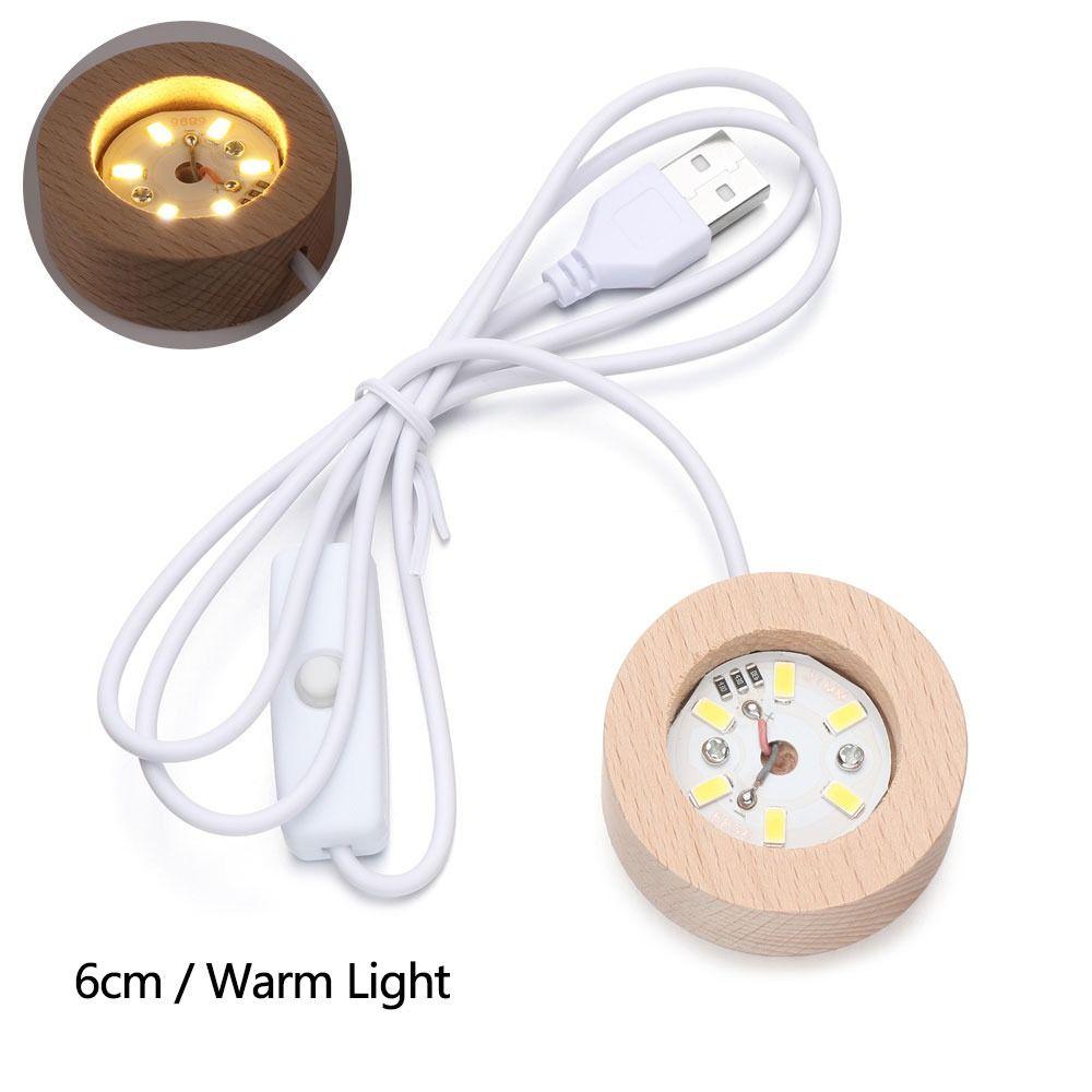 Art with Remote Control Crystal Ball Holder LED Light Dispaly Base Night Lamp Base Home Decoration