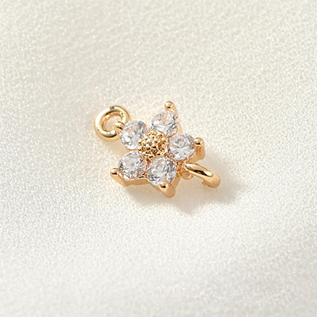 Ожерелье с подвеской в виде цветка из циркония, сделай сам, изящные подвески, ювелирные изделия, рукоделие, фурнитура для заколки, браслета, броши